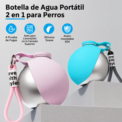 Bola De Agua Portatil Acero Inox Drinkball (Azul & Rosa)