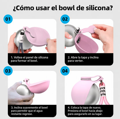 Bola De Agua Portatil Acero Inox Drinkball (Azul & Rosa)