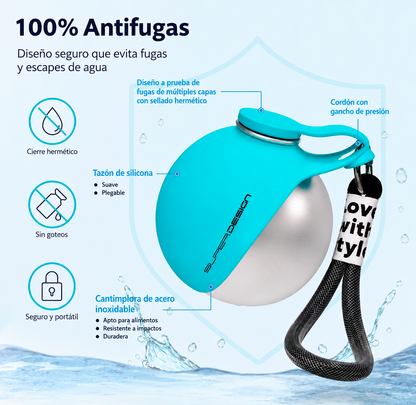 Bola De Agua Portatil Acero Inox Drinkball (Azul & Rosa)
